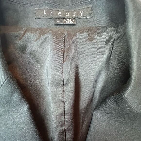 Theory Single Breasted Black Blazer Size 2 - Picture 2 of 7